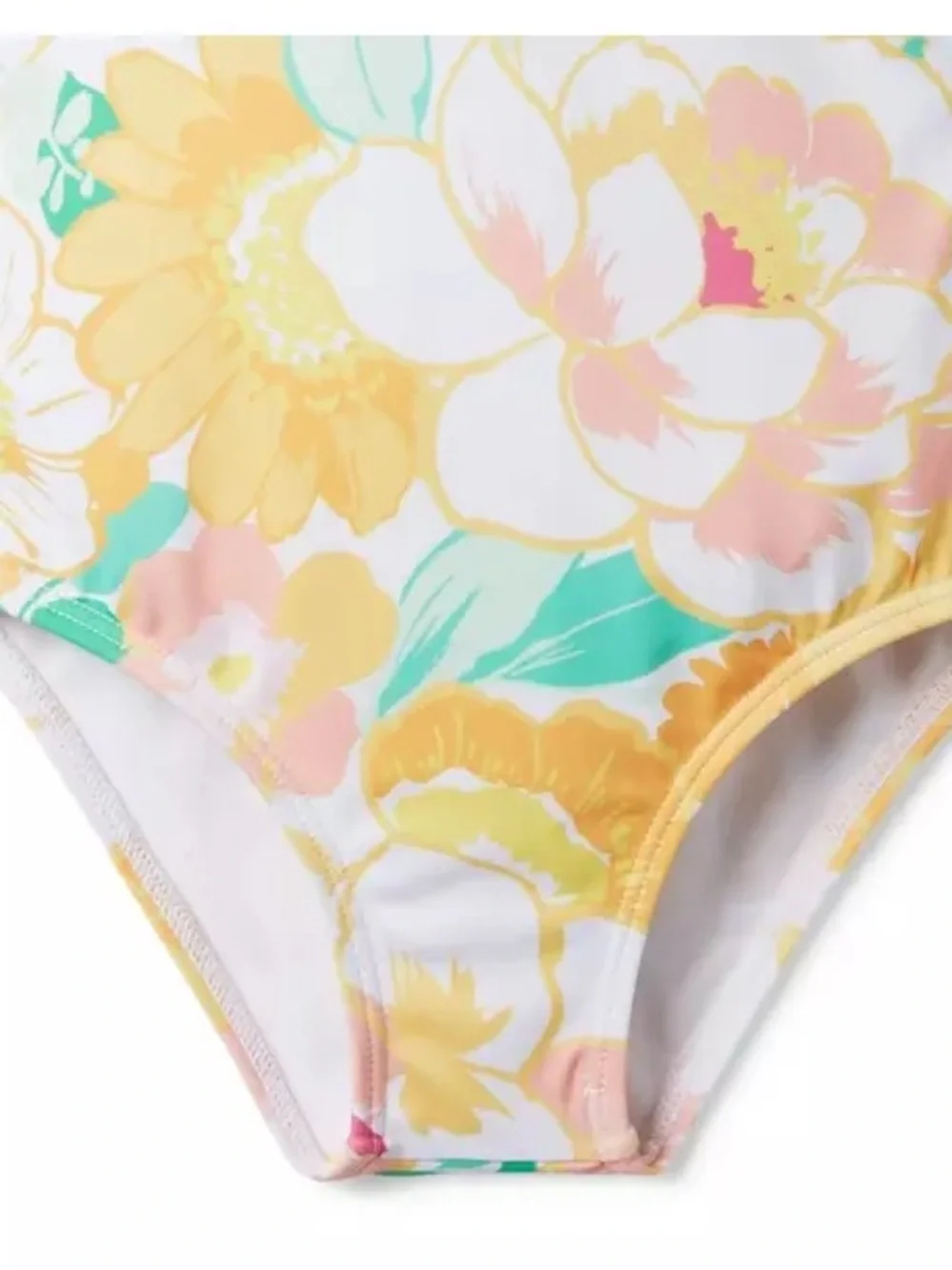 Janie & Jack Floral Ruffle One-Piece Swimsuit - girls size 2T
